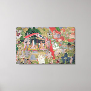 Lienzo Líderes tribales que encuentran a ermitaños