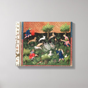 Lienzo Liebres de la caza fol.92 de ms Fr 616, del Livre