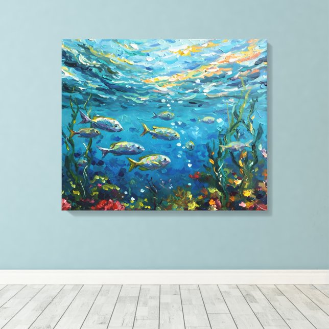 Lienzo Life Under The Sea (Insitu (piso de madera))