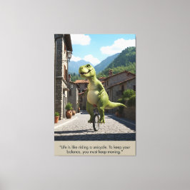 Lienzo 'Life's like riding a bicycle' motivational canvas