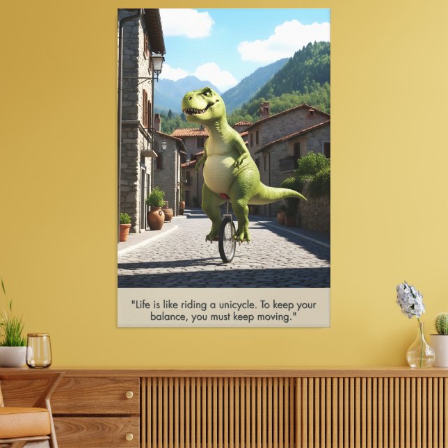 Lienzo 'Life's Like Riding a Bicycle' Motivational Quote (Insitu (Sala de estar))