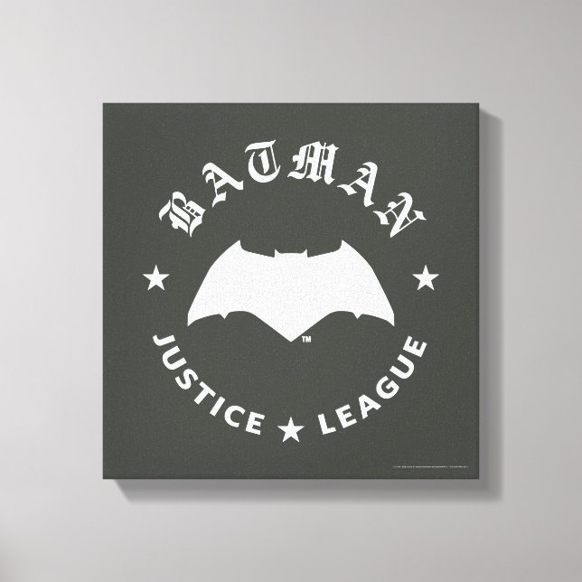 Lienzo Liga de la Justicia | Batman Retro Bat Emblem (Anverso)