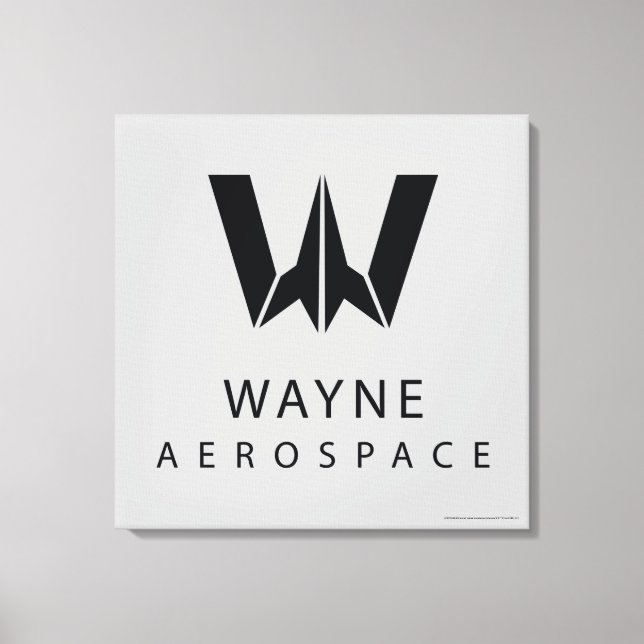 Lienzo Liga de la Justicia | Logo de Wayne Aerospace (Anverso)