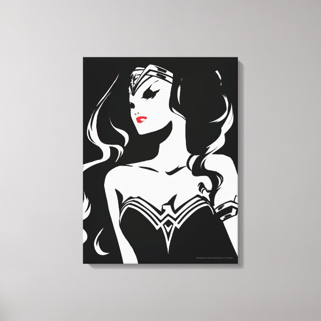 Lienzo Liga de la Justicia | Wonwoman Noir Pop Art (Anverso)