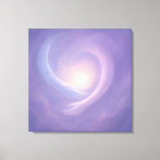 Lienzo Light Embrace Abstract Spiritual Energy inLavender