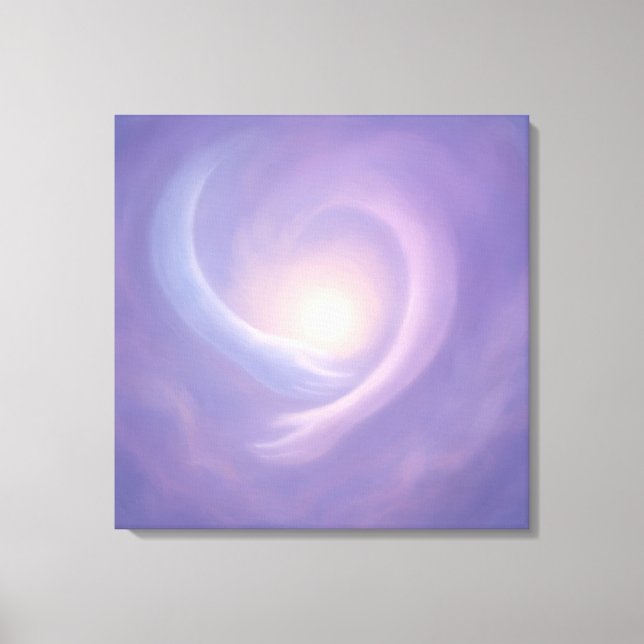 Lienzo Light Embrace Abstract Spiritual Energy inLavender (Anverso)