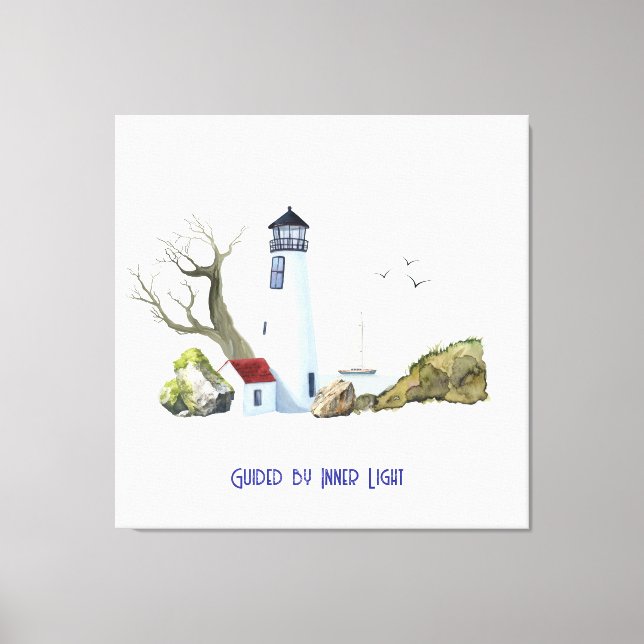 Lienzo Light house painting (Anverso)
