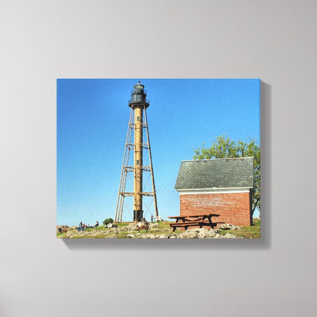 Lienzo Lighthouse de Marblehead Massachusetts Wrapped Can (Anverso)
