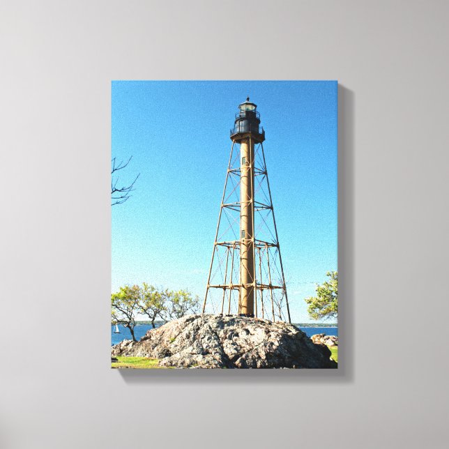 Lienzo Lighthouse de Marblehead Massachusetts Wrapped Can (Anverso)