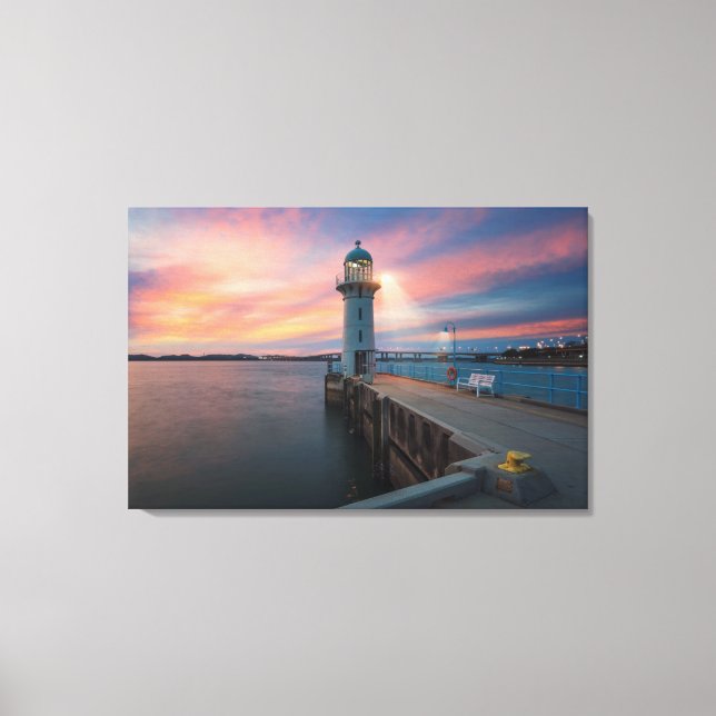 Lienzo Lighthouse Raffles | Marina, Singapur (Anverso)