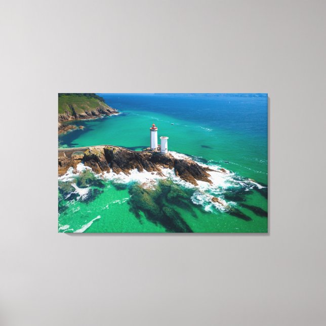 Lienzo Lighthouses | Finistère Brest Bretagne Lighthouse (Anverso)