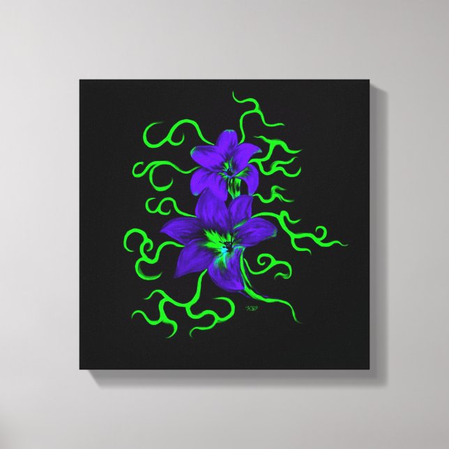 Lienzo lila Lilie Blume (Anverso)