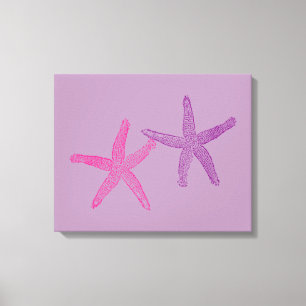 Lienzo Lilac de pez estrella rosa y morado
