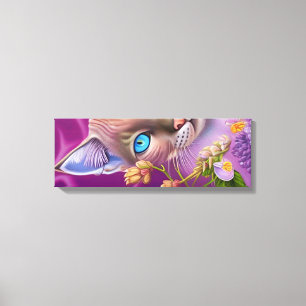 Lienzo Lilac Lynx señala gato siamés en violeta