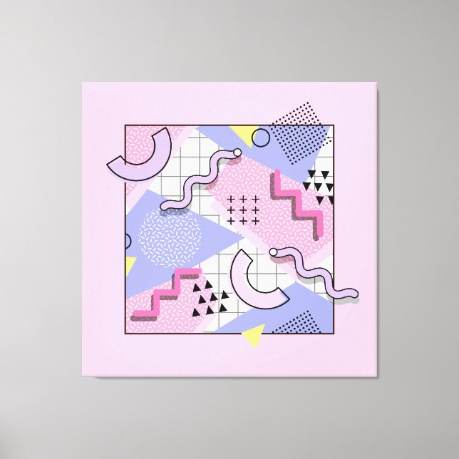 Lienzo Lílago rosa activo de Memphis 80 (Anverso)