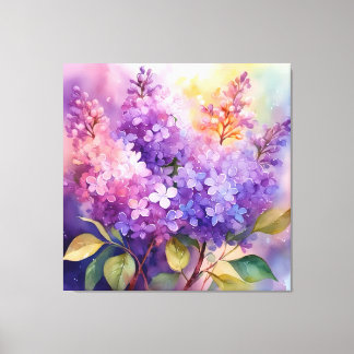 Lienzo Lilas en Acuarela