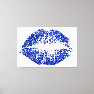 Lienzo Límites Purpurinas azules #2