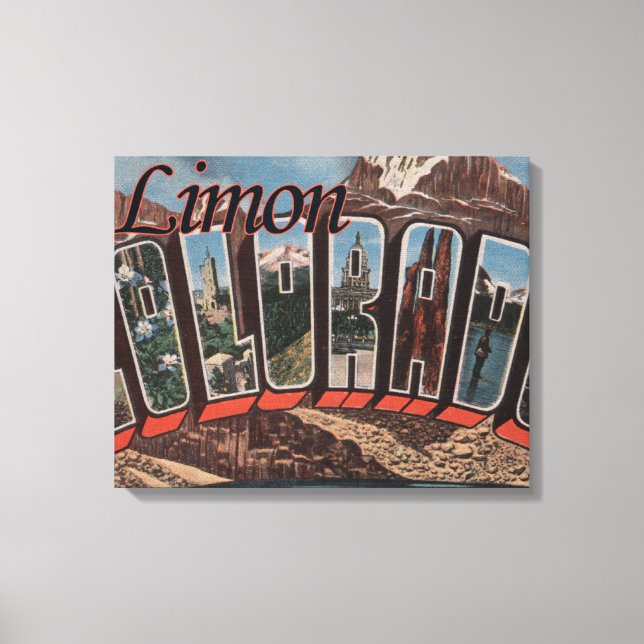 Lienzo Limón, ColoradoEscenas de letras grandesLimón, CO (Anverso)