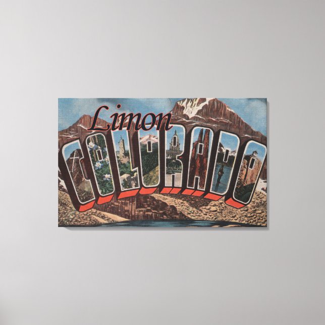 Lienzo Limón, ColoradoEscenas de letras grandesLimón, CO (Anverso)