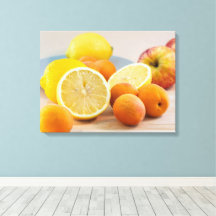 Limón con albaricoques y manzanas fotografía de al
