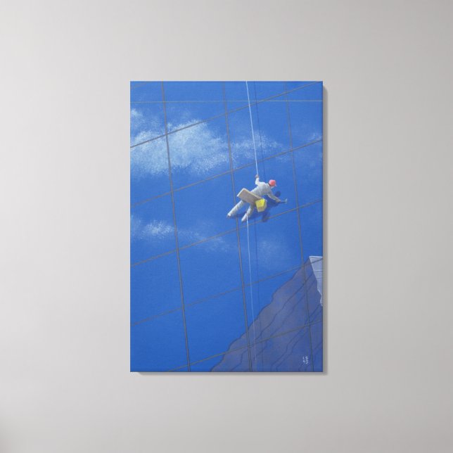 Lienzo Limpiador de ventanas 1990 (Anverso)