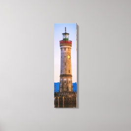 Lienzo Linau Lighthouse Harbour View Vertical Canvas Art