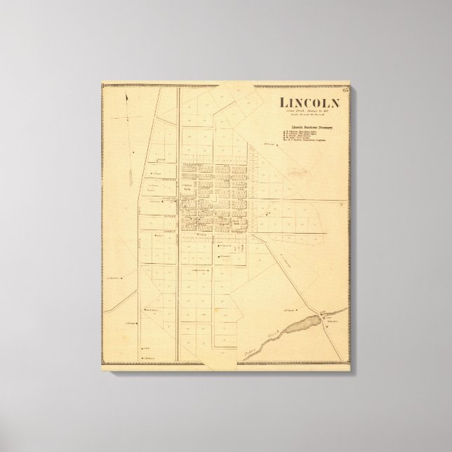 Lienzo Lincoln Delaware (Anverso)
