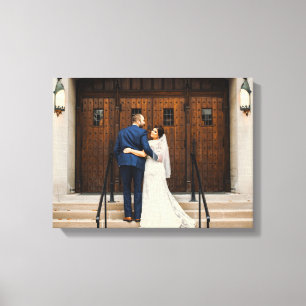 Lienzo Linda Novia y Novio Foto Agregar Fecha Nombres Lie