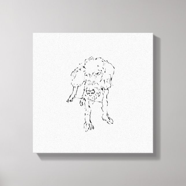 Lienzo Lindo cachorro de pelo duro Dachshund (Anverso)