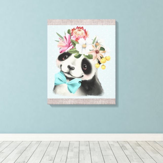 Lienzo Lindo Panda de la Jungla Acrylic Print (Insitu (piso de madera))