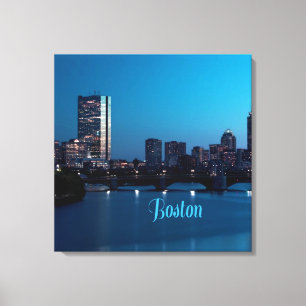 Lienzo Línea aérea de Boston Massachusetts City Skyline