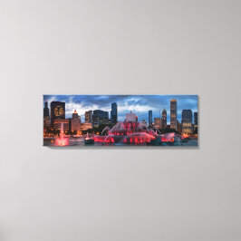 Lienzo Línea aérea de Chicago en Canvas 12x36