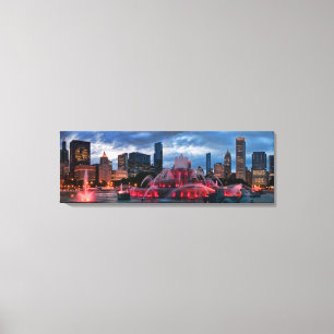 Lienzo Línea aérea de Chicago en Canvas 12x36