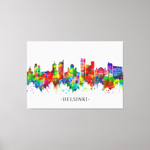 Lienzo Línea aérea de Helsinki Finlandia