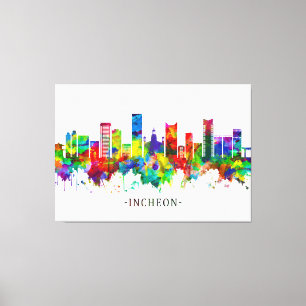 Lienzo Línea aérea de Incheon en Corea del Sur
