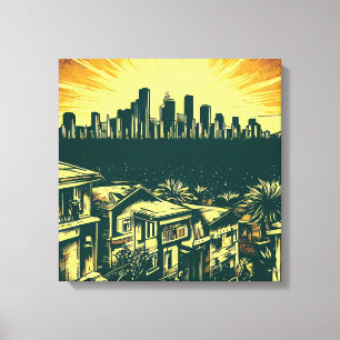 Lienzo Línea aérea de Los Ángeles #2