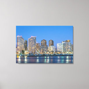 Lienzo Línea aérea de Waikiki