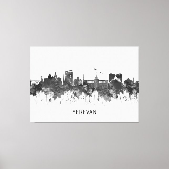 Lienzo Línea aérea de Yerevan Armenia (Anverso)