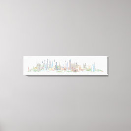 Lienzo Línea aérea del mundo