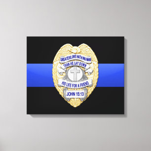 Lienzo Línea Azul delgada y distintivo