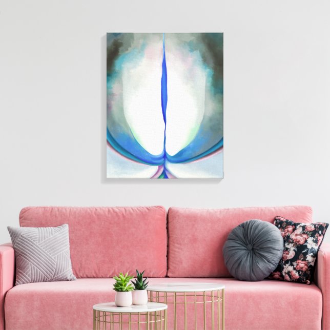 Lienzo Línea Azul | Georgia O'Keeffe | (Insitu (Sala de estar))
