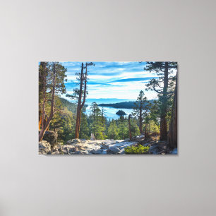 Lienzo Línea costera   Bahía Esmeralda, Lago Tahoe, Calif