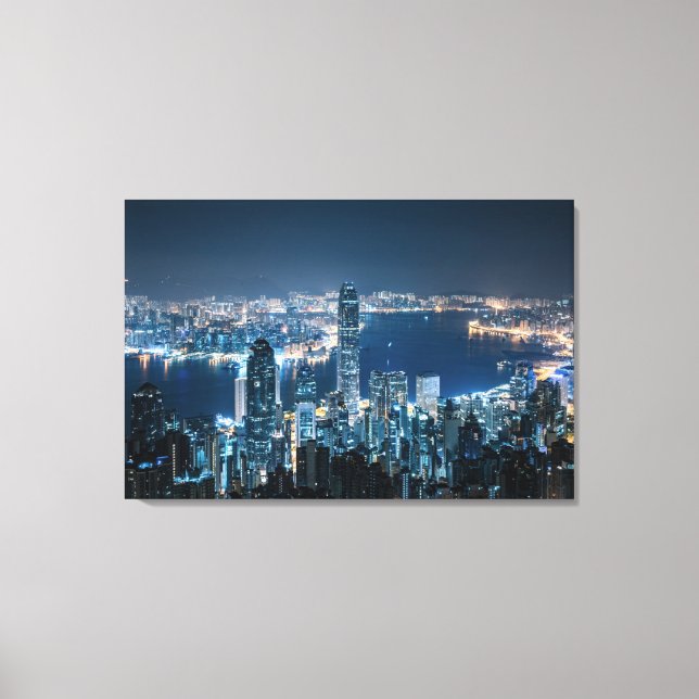 Lienzo Línea costera | Isla de Hong Kong, Asia (Anverso)