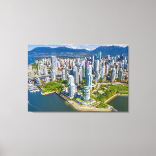 Lienzo Línea costera Vancouver, Columbia Británica, Can
