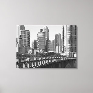 Lienzo Línea De Esquina De Minneapolis A Luz De Día