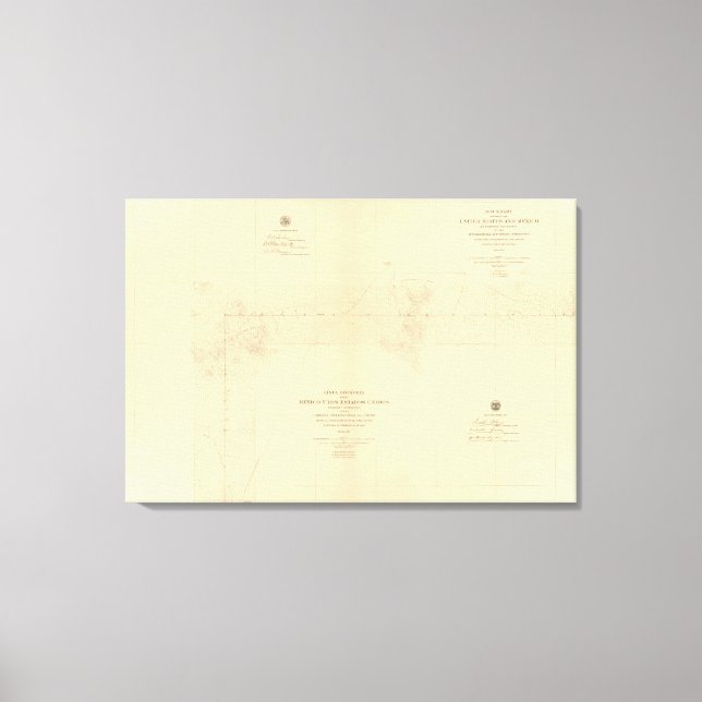 Lienzo Línea Divisoria entre México 3 (Anverso)