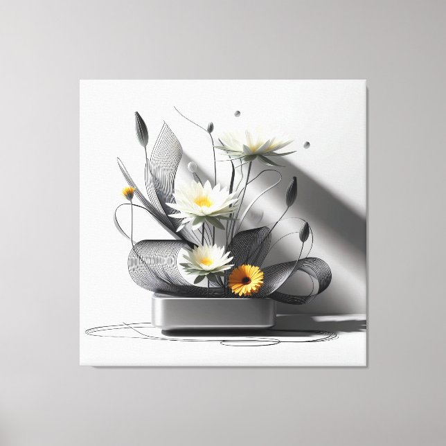 Lienzo Linear Bloom in Metal (Anverso)