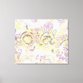 Lienzo Líneas de enrollamiento de mostaza amarilla y nara