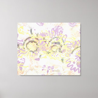 Lienzo Líneas de enrollamiento de mostaza amarilla y nara