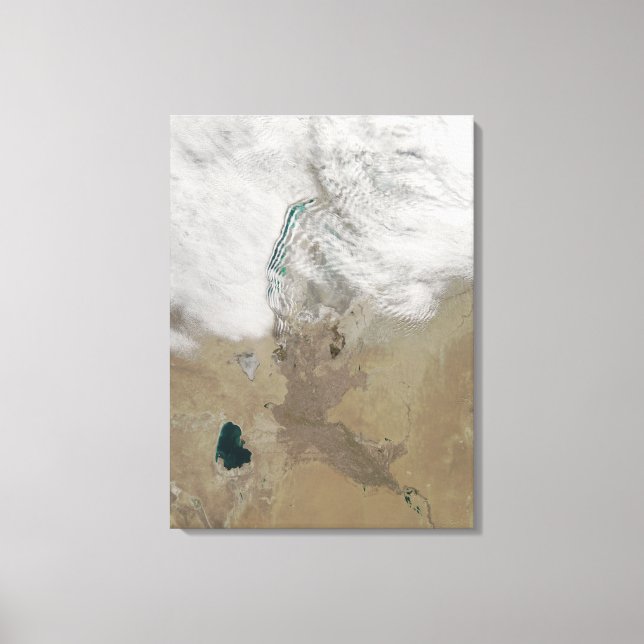 Lienzo Líneas distintivas de las nubes (Anverso)